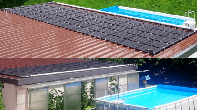 Solar Poolheizung Dach